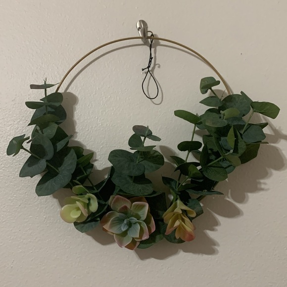 Eucalyptus Succulents Wire Wreath New - Picture 3 of 6